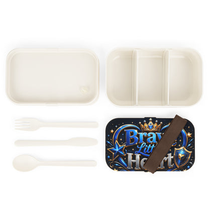 Brave Little Heart Bento Lunch Box – Kids' Royal Shield & Crown Lunchbox