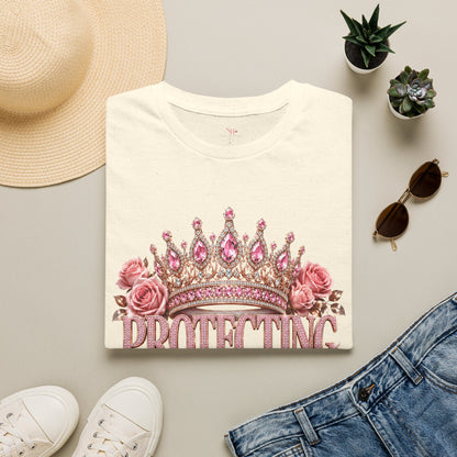 Protecting Peace Crown T-Shirt — Pink Floral Princess Graphic Tee