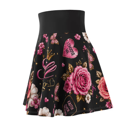 Still Healing Floral Skater Skirt – Empowerment Graphic Women's Skirt