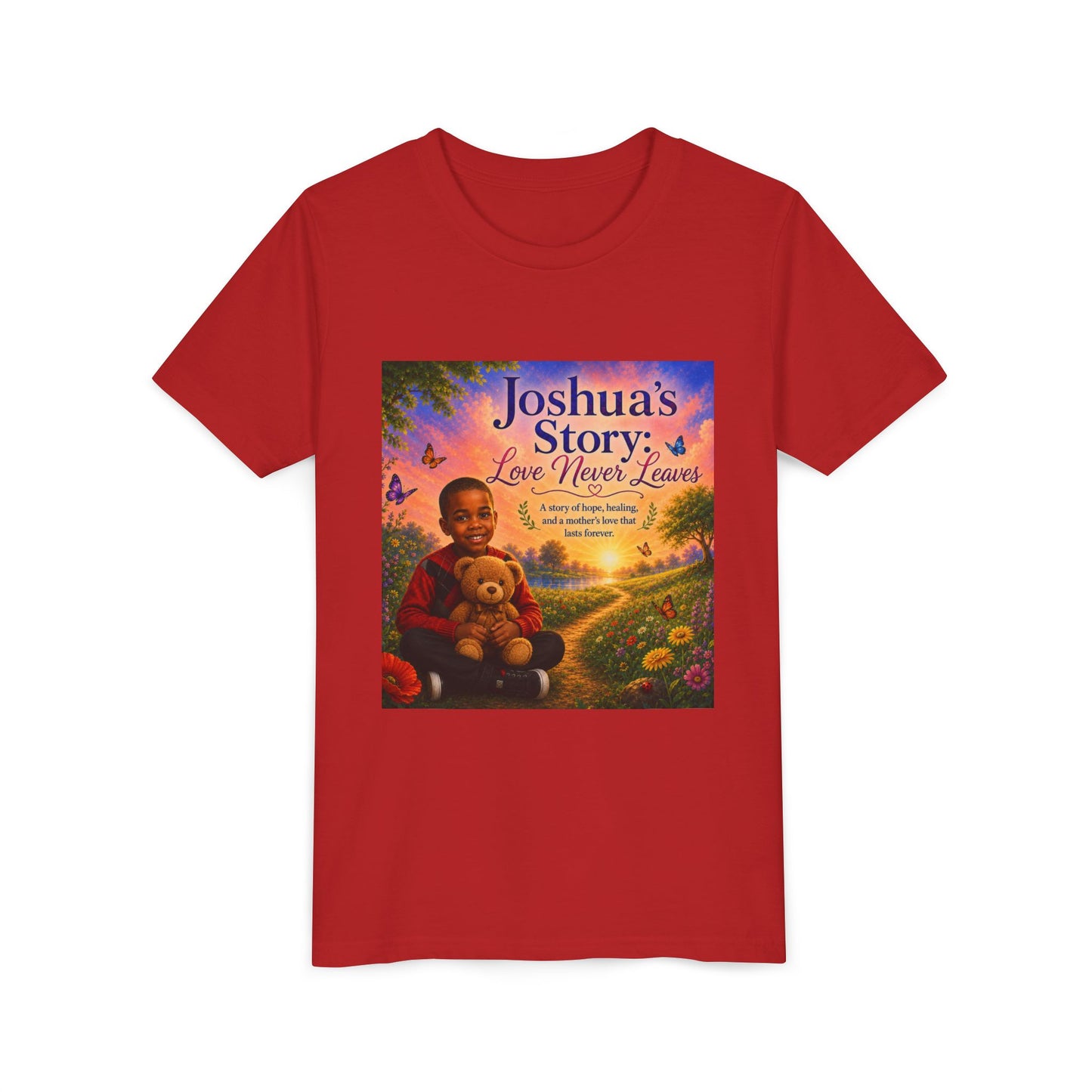 Youth Tee - "Joshua's Story: Love Never Leaves" Illustrated Kids T‑Shirt