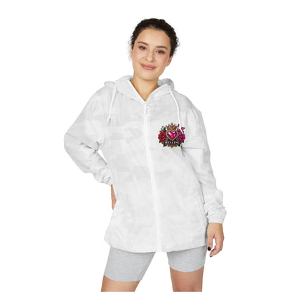 Still Healing Windbreaker Jacket — Floral Graphic Full‑Zip Hoodie Windbreaker