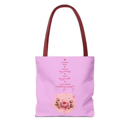 Still Healing Pink Inspirational Tote Bag — 'I'm Still Becoming' Self-Love Gift