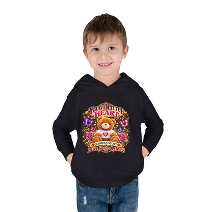 Toddler Hoodie - "Brave Little Heart" Teddy Design (Personalize: Joshua's Story)