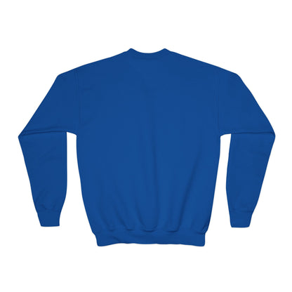 Brave Heart Club Youth Crewneck Sweatshirt — Rainbow Teddy Cancer Awareness