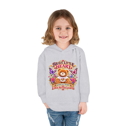 Toddler Hoodie - "Brave Little Heart" Teddy Design (Personalize: Joshua's Story)