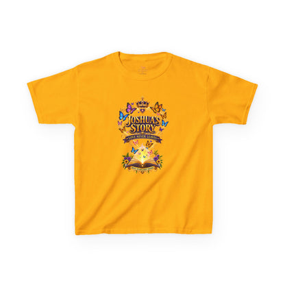 Kids T-Shirt — "Joshua's Story" Magical Book & Crown Design