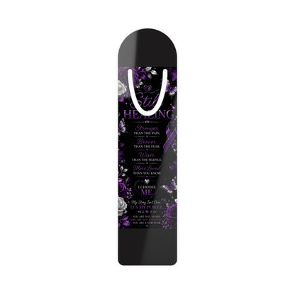 Inspirational Purple Floral Bookmark — 'I Choose Me' Motivational Quote