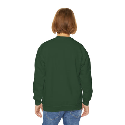 Brave Little Heart Youth Crewneck Sweatshirt — Cute Teddy Bear Floral Kids Pullover