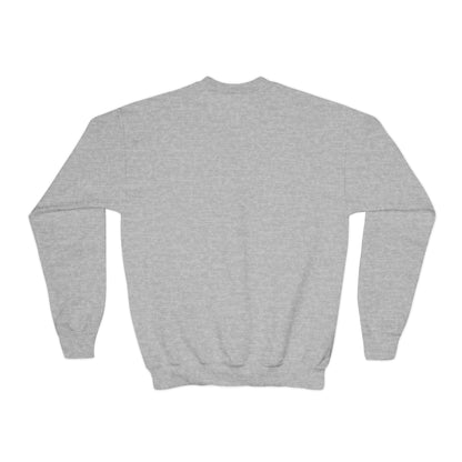 Youth Sweatshirt – "Brave Little Heart" Rainbow Floral Crewneck