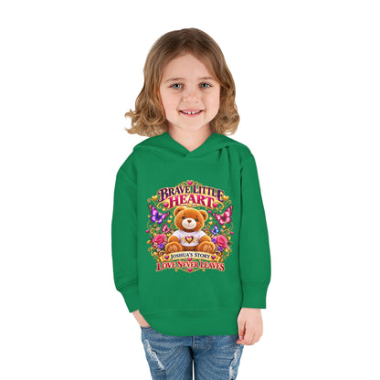 Toddler Hoodie - "Brave Little Heart" Teddy Design (Personalize: Joshua's Story)