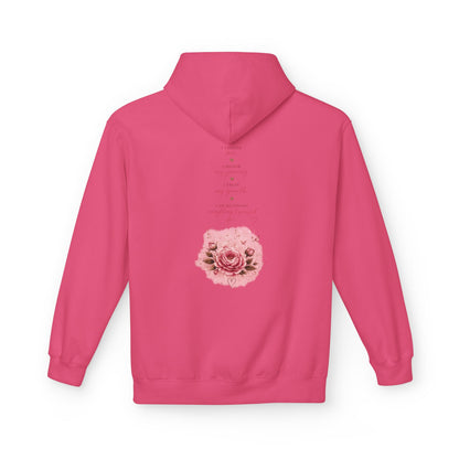 Hoodie — Pink Rose Watercolor Quote Pullover