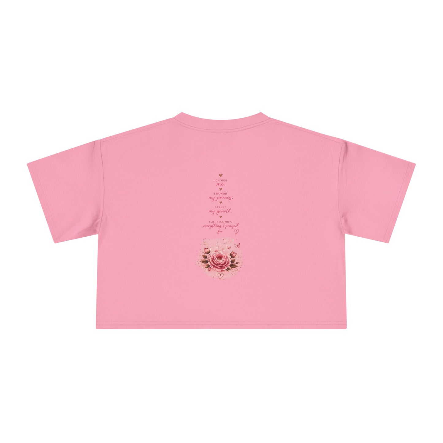 Crop Tee — 'Still Healing' Pink Floral Breast Cancer Awareness Top