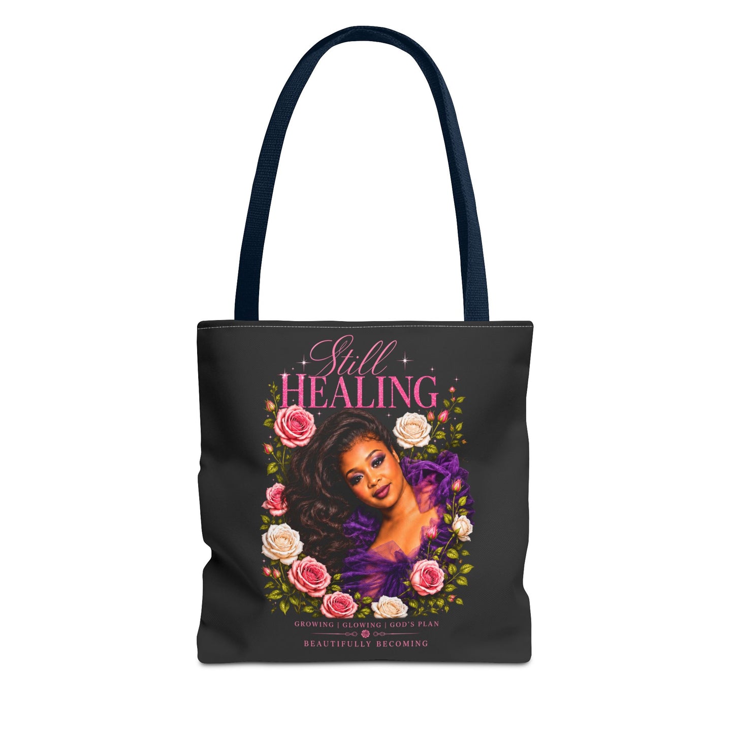 Still Healing Floral Memorial Tote Bag — Inspirational Grief Support Shopping Bag