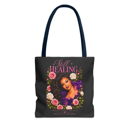 Still Healing Floral Memorial Tote Bag — Inspirational Grief Support Shopping Bag