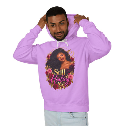 Still Healing Hoodie — Floral Heart Portrait Lightweight Hoodie