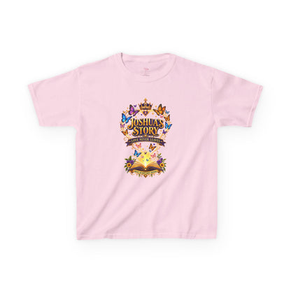 Kids T-Shirt — "Joshua's Story" Magical Book & Crown Design