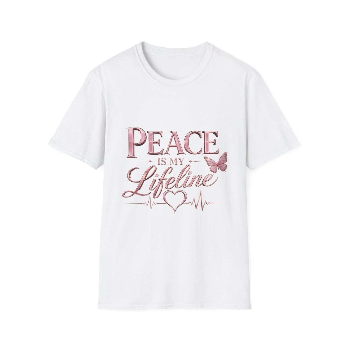 Peace Is My Lifeline T-Shirt — Inspirational Butterfly Graphic Tee