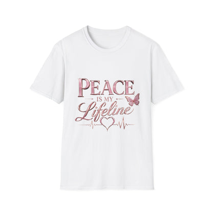 Peace Is My Lifeline T-Shirt — Inspirational Butterfly Graphic Tee