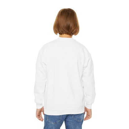 Brave Heart Club Youth Crewneck Sweatshirt — Rainbow Teddy Cancer Awareness