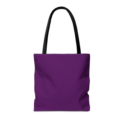 Tote Bag — Purple Silent Healing Floral Ribbon Design