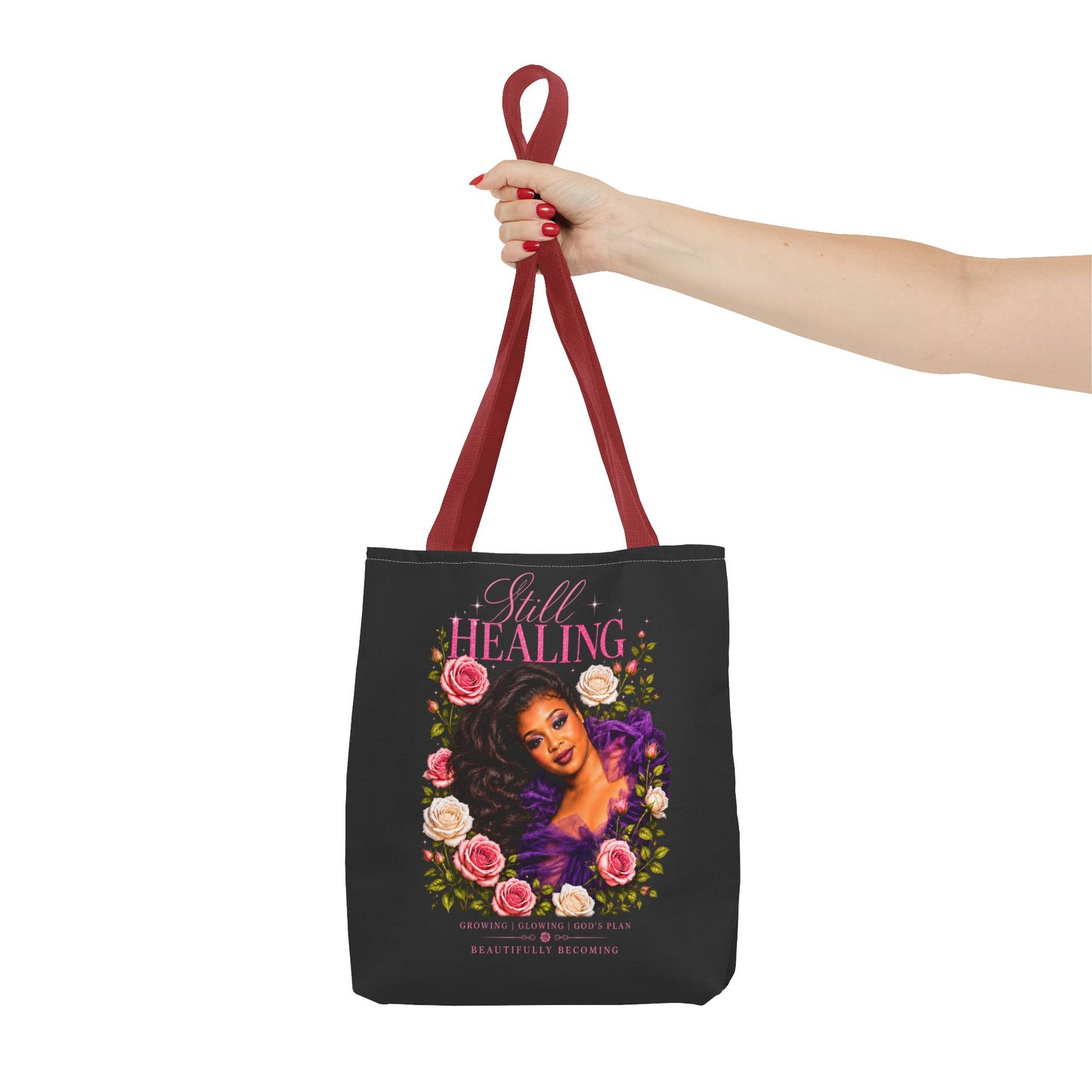 Still Healing Floral Memorial Tote Bag — Inspirational Grief Support Shopping Bag
