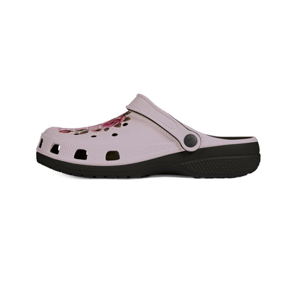 Pink Breast Cancer Survivor Clog - "I Fought I Won" Floral Ribbon EVA Shoes