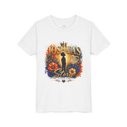 Joshua's Story Youth Tee — Inspirational Crowned Silhouette Floral Shirt