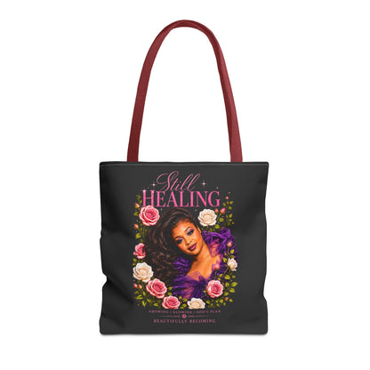 Still Healing Floral Memorial Tote Bag — Inspirational Grief Support Shopping Bag