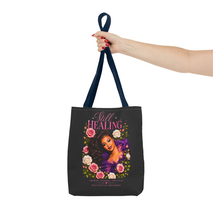 Still Healing Floral Memorial Tote Bag — Inspirational Grief Support Shopping Bag