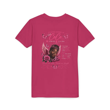Youth Tee — "Still Healing" Memorial Shirt with Pink Ribbon & Photo Tribute