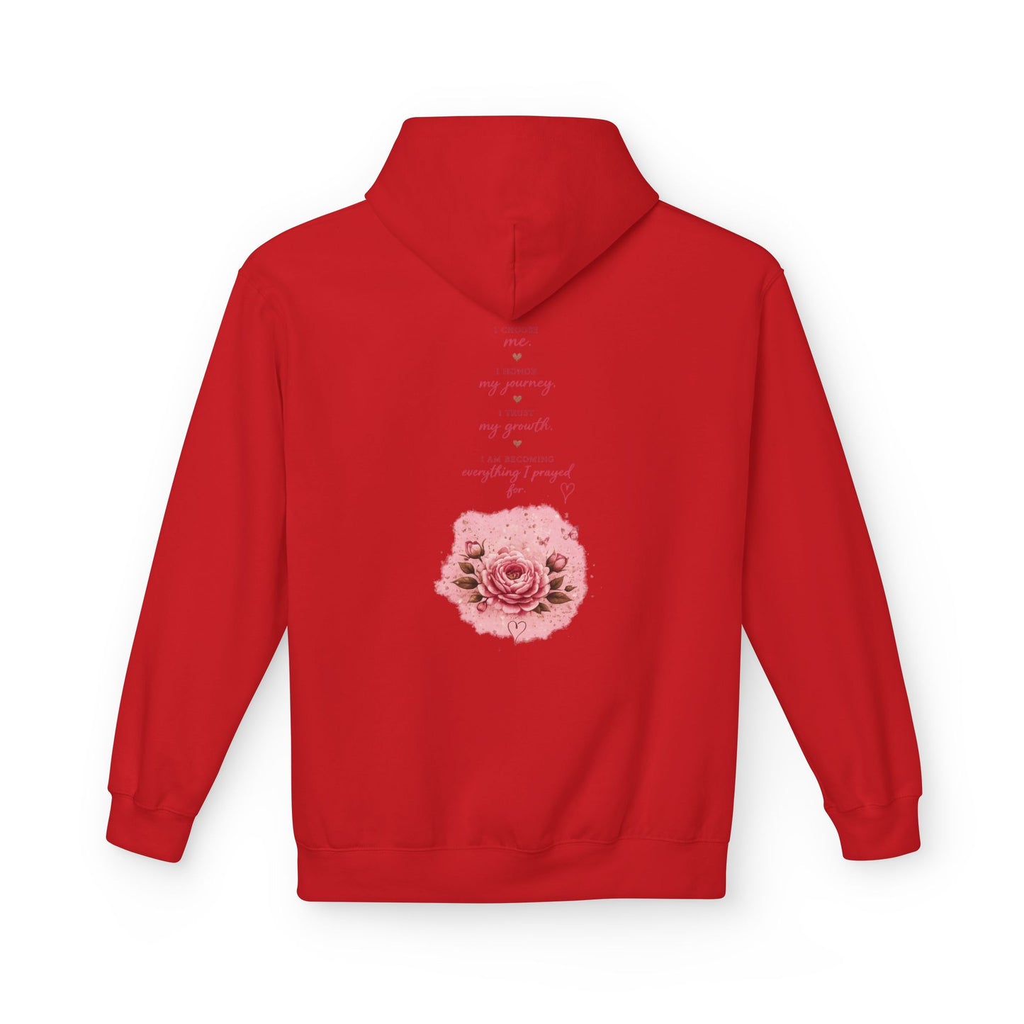 Hoodie — Pink Rose Watercolor Quote Pullover