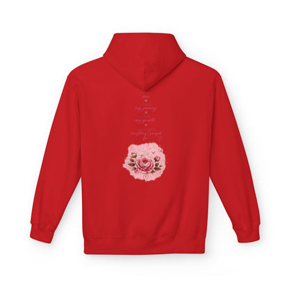 Hoodie — Pink Rose Watercolor Quote Pullover