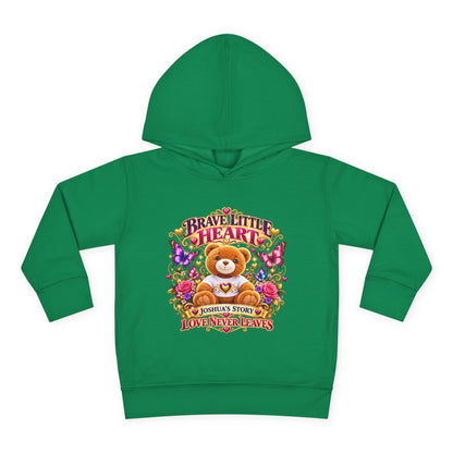 Toddler Hoodie - "Brave Little Heart" Teddy Design (Personalize: Joshua's Story)