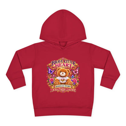 Toddler Hoodie - "Brave Little Heart" Teddy Design (Personalize: Joshua's Story)