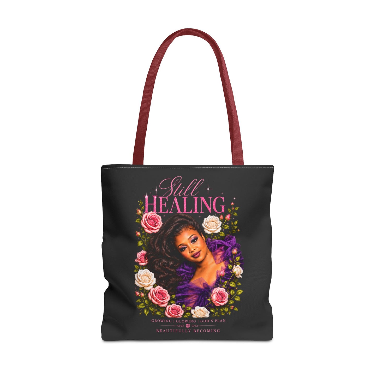 Still Healing Floral Memorial Tote Bag — Inspirational Grief Support Shopping Bag