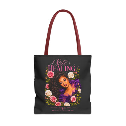 Still Healing Floral Memorial Tote Bag — Inspirational Grief Support Shopping Bag