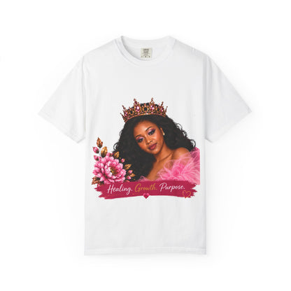 Women's Empowerment T-Shirt — "Healing. Growth. Purpose." Graphic Tee