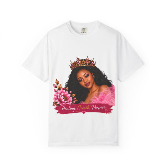 Women's Empowerment T-Shirt — "Healing. Growth. Purpose." Graphic Tee