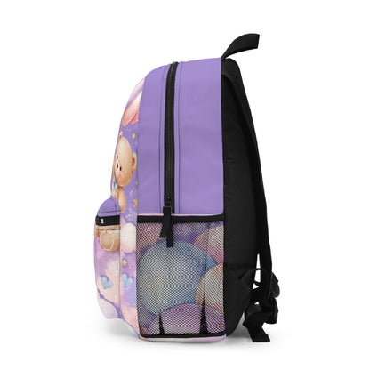 Brave Little Heart Backpack — Cute Teddy Balloon Kids School Bag