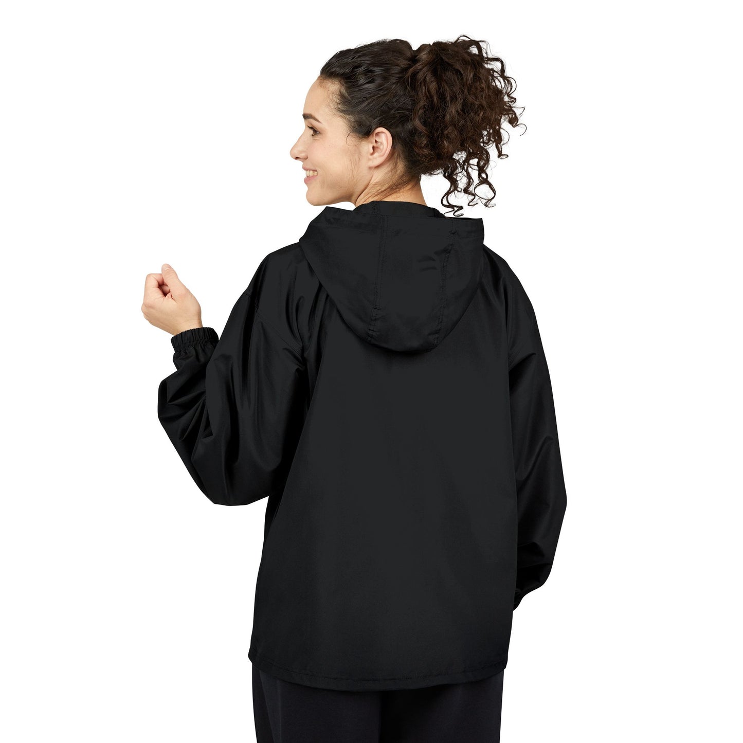 Anorak Jacket — Floral Skull Graphic Packable Windbreaker