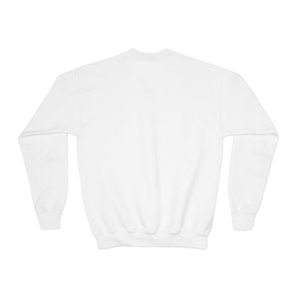 Brave Heart Club Youth Crewneck Sweatshirt — Rainbow Teddy Cancer Awareness