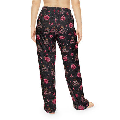 Still Healing Floral Pajama Pants — Women's Cozy Sleep Lounge Trousers