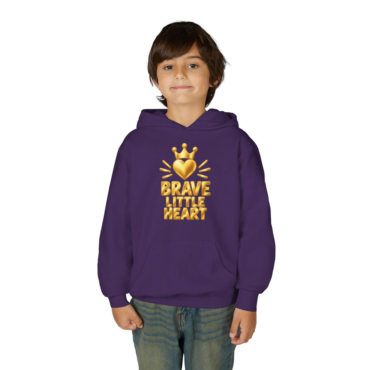Brave Little Heart Crown Youth Hoodie