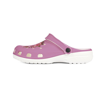 Floral Butterfly Foam Clogs — Pink EVA Garden Clogs