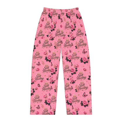 Pink Floral "Still Healing" Women's Pajama Pants — Cozy Lounge Sleepwear