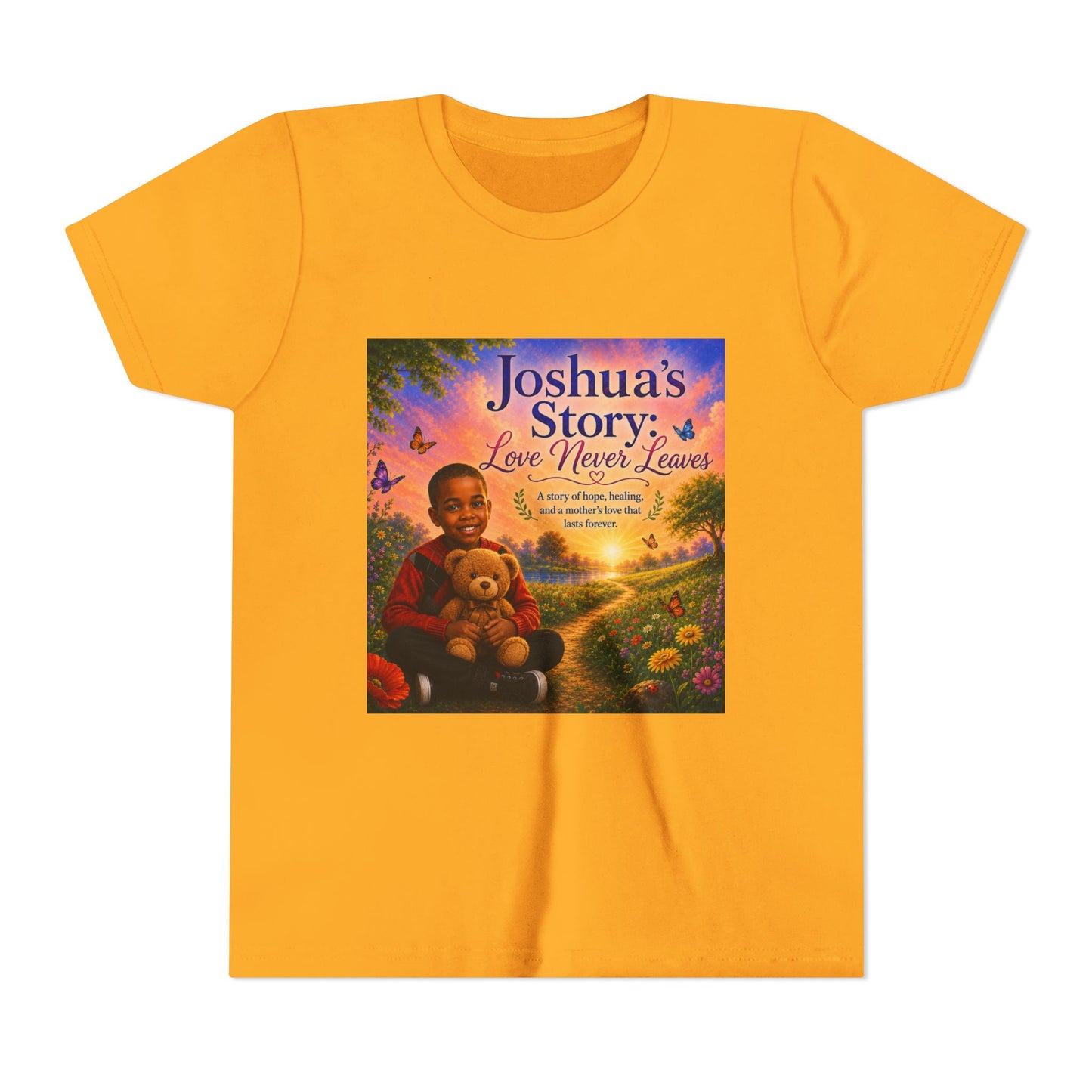 Youth Tee - "Joshua's Story: Love Never Leaves" Illustrated Kids T‑Shirt