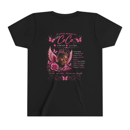 Youth Tee — "Still Healing" Memorial Shirt with Pink Ribbon & Photo Tribute
