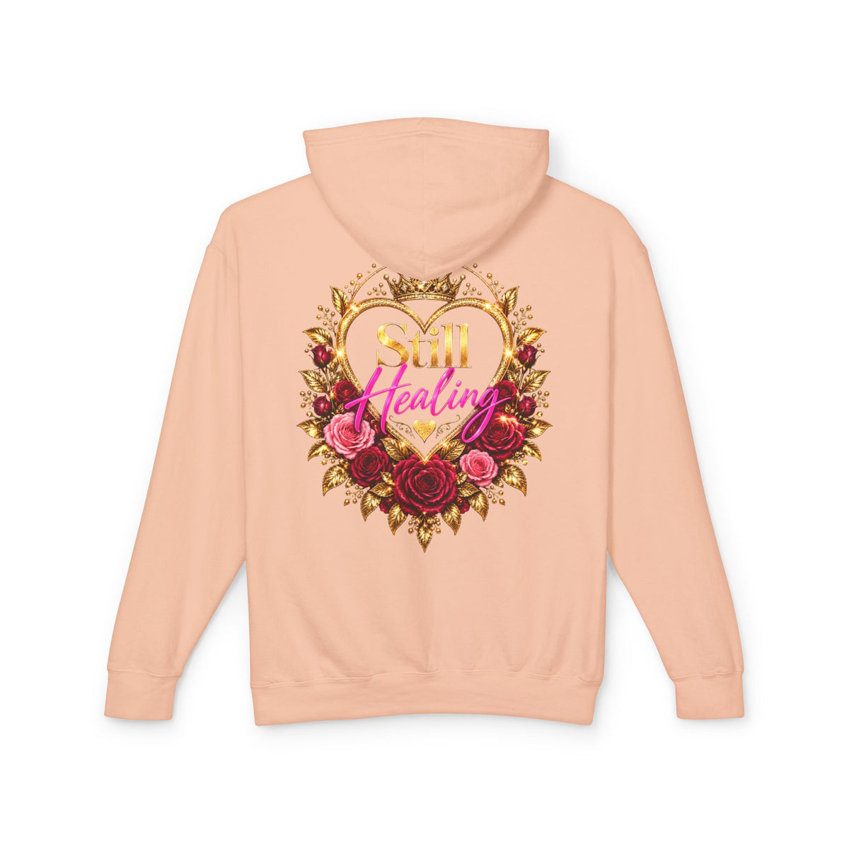 Still Healing Hoodie — Floral Heart Portrait Lightweight Hoodie