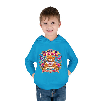 Toddler Hoodie - "Brave Little Heart" Teddy Design (Personalize: Joshua's Story)