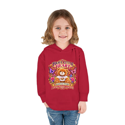 Toddler Hoodie - "Brave Little Heart" Teddy Design (Personalize: Joshua's Story)